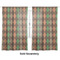 Brown Argyle Sheer Curtains Double