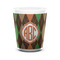 Brown Argyle Ceramic Shot Glass - 1.5 oz - White - Set of 4 (Personalized)
