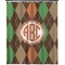 Brown Argyle Shower Curtain 70x90