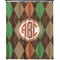 Brown Argyle Extra Long Shower Curtain - 70"x84" (Personalized)