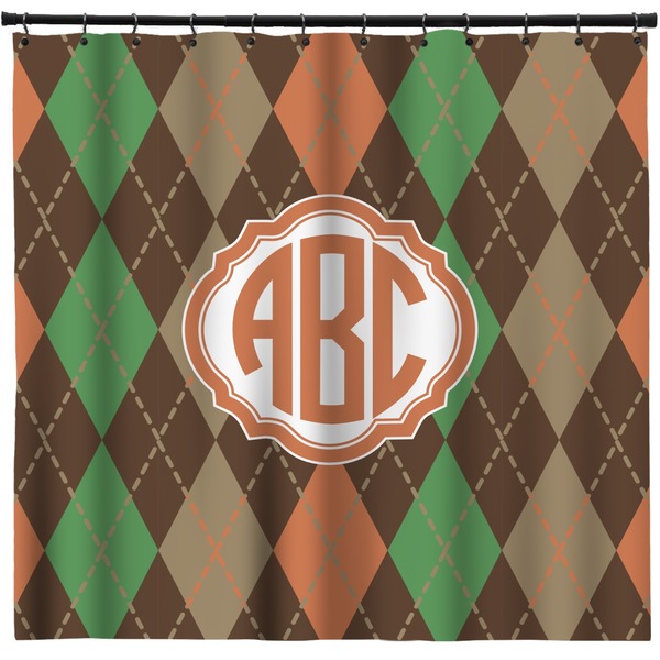 Custom Brown Argyle Shower Curtain - Custom Size (Personalized)