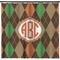 Brown Argyle Shower Curtain (Personalized) (Non-Approval)