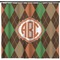 Brown Argyle Shower Curtain - Custom Size (Personalized)