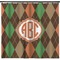 Brown Argyle Shower Curtain (Personalized)
