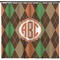 Brown Argyle Shower Curtain - 71" x 74" (Personalized)