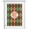 Brown Argyle Single White Cabinet Decal