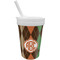 Brown Argyle Sippy Cup with Straw (Personalized)