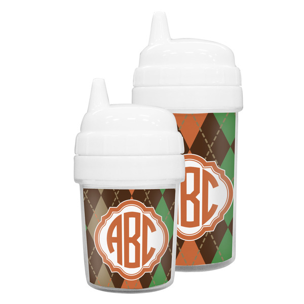 Brown Argyle Sippy Cups