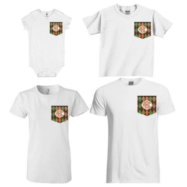 Brown Argyle Sized Pockets on Various Products