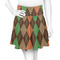 Brown Argyle Skater Skirt - Front