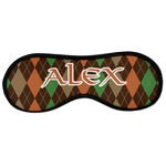 Brown Argyle Sleeping Eye Masks - Large (Personalized)