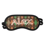 Brown Argyle Sleeping Eye Mask - Small (Personalized)