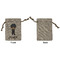 Brown Argyle Small Burlap Gift Bag - Front Approval