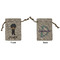 Brown Argyle Small Burlap Gift Bag - Front & Back (Personalized)