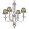 Brown Argyle Small Chandelier Shade - LIFESTYLE (on chandelier)