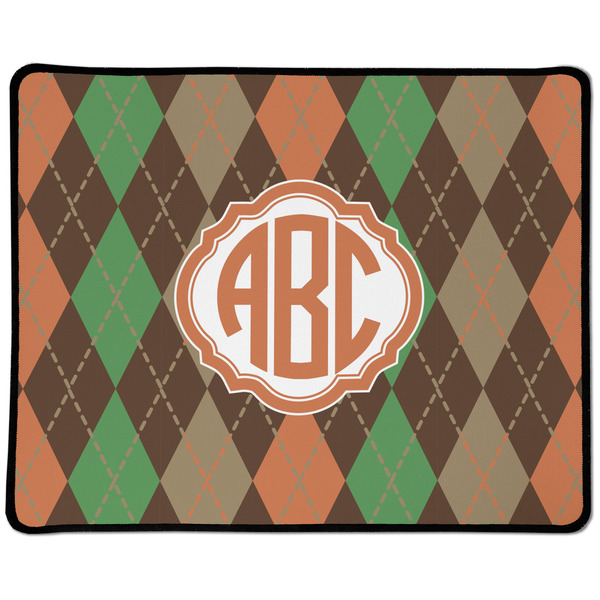 Custom Brown Argyle Large Gaming Mouse Pad - 12.5" x 10" (Personalized)