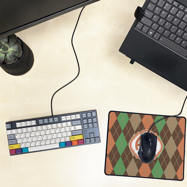 Brown Argyle Small Gaming Mats - LIFESTYLE