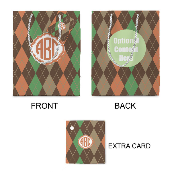 Brown Argyle Small Gift Bag - Approval