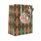 Brown Argyle Small Gift Bag - Front/Main