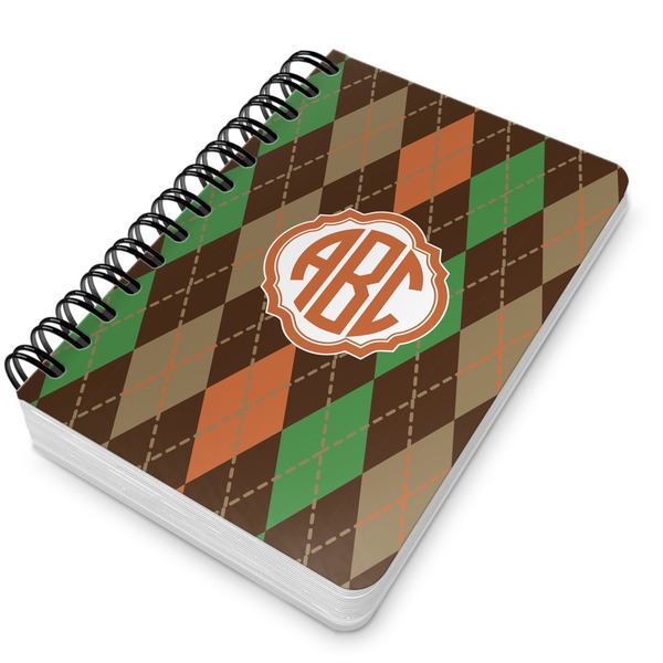Brown Argyle Spiral Journal 5 x 7 - Main