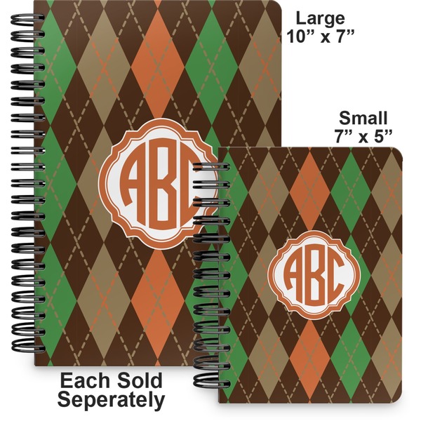 Brown Argyle Spiral Journal - Comparison