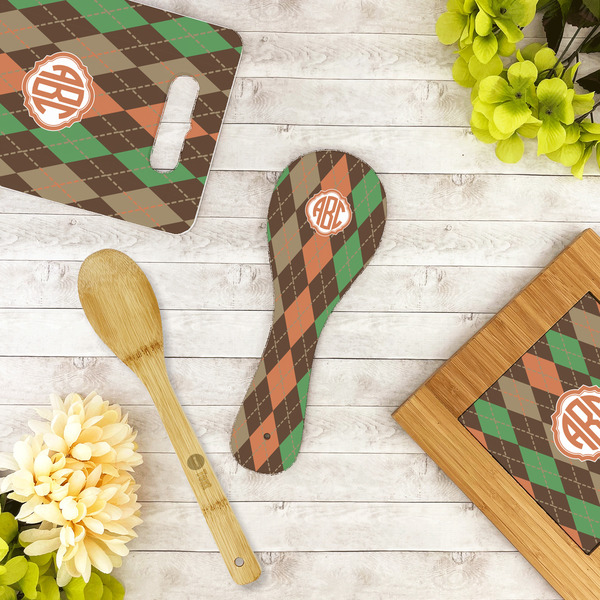 Brown Argyle Spoon Rest Trivet - LIFESTYLE