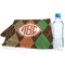 Brown Argyle Sports Towel Folded with Water Bottle
