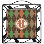 Brown Argyle Square Trivet (Personalized)