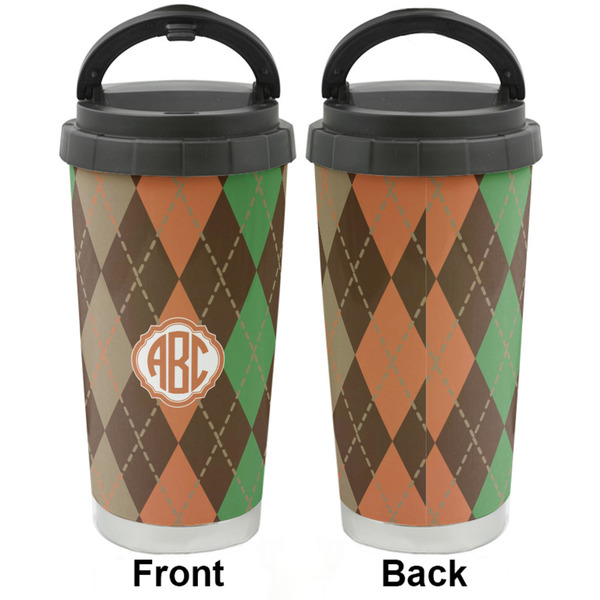 Brown Argyle Stainless Steel Travel Cup - Apvl