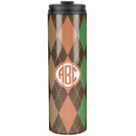 Brown Argyle Stainless Steel Skinny Tumbler - 20 oz (Personalized)