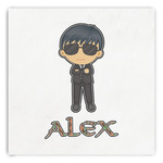 Brown Argyle Paper Dinner Napkins (Personalized)