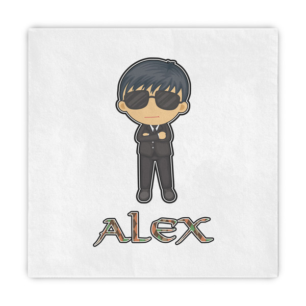 Custom Brown Argyle Standard Decorative Napkins (Personalized)