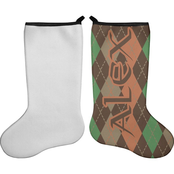 Brown Argyle Stocking - Single-Sided - Approval
