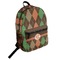 Brown Argyle Student Backpack Front