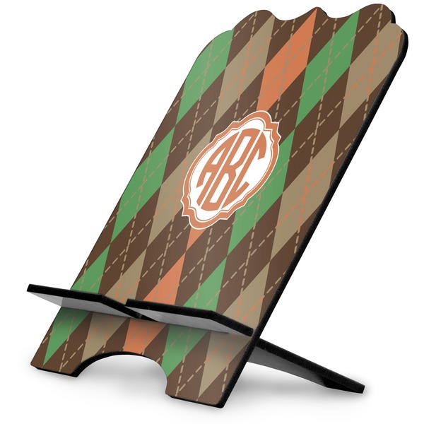 Custom Brown Argyle Stylized Tablet Stand (Personalized)