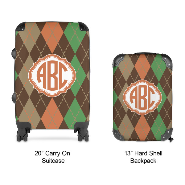 Brown Argyle Suitcase Set 4 - APPROVAL