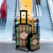Brown Argyle Suitcase Set 4 - IN CONTEXT
