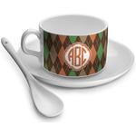 Brown Argyle Tea Cup - Single (Personalized)
