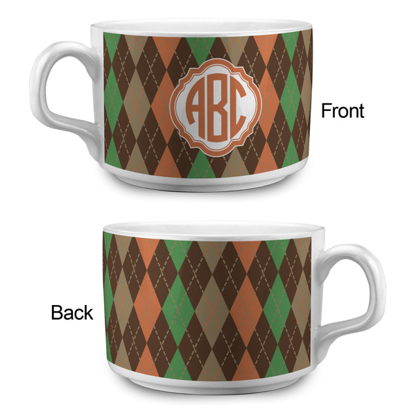 Brown Argyle Tea Cup - Single Apvl
