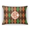 Brown Argyle Throw Pillow (Rectangular - 12x16)