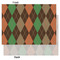 Brown Argyle Tissue Paper - Heavyweight - Large - Front & Back