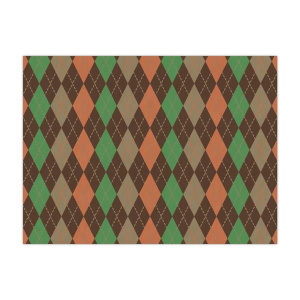 Custom Brown Argyle Tissue Paper Sheets - Large - Lightweight