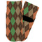 Brown Argyle Toddler Ankle Socks - Single Pair - Front and Back