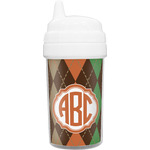 Brown Argyle Toddler Sippy Cup (Personalized)