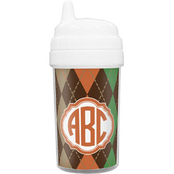 Brown Argyle Sippy Cup (Personalized)