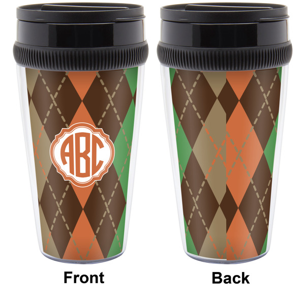 Brown Argyle Travel Mug Approval (Personalized)
