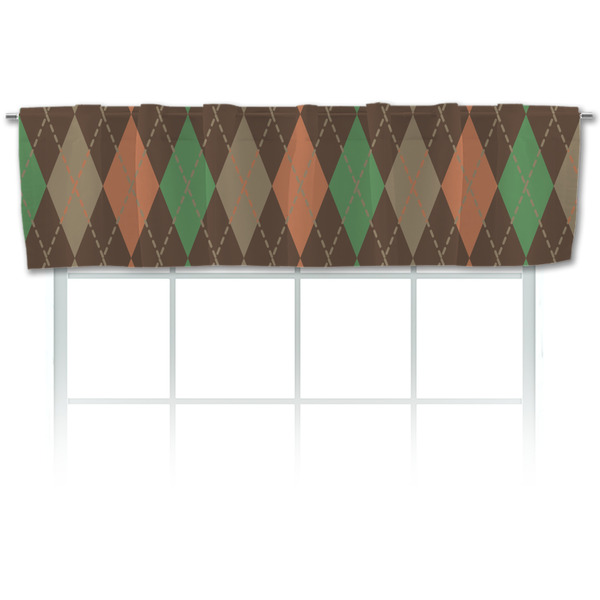 Custom Brown Argyle Valance