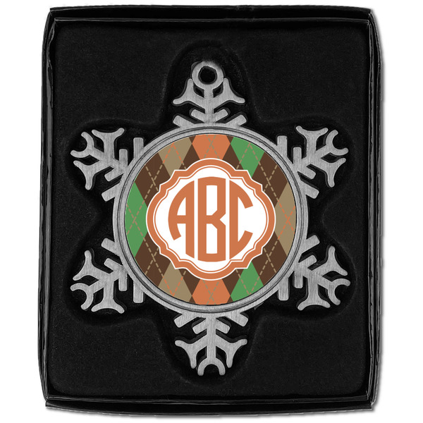 Brown Argyle Vintage Snowflake - In box