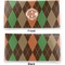 Brown Argyle Vinyl Check Book Cover - Front and Back