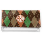 Brown Argyle Vinyl Checkbook Cover (Personalized)